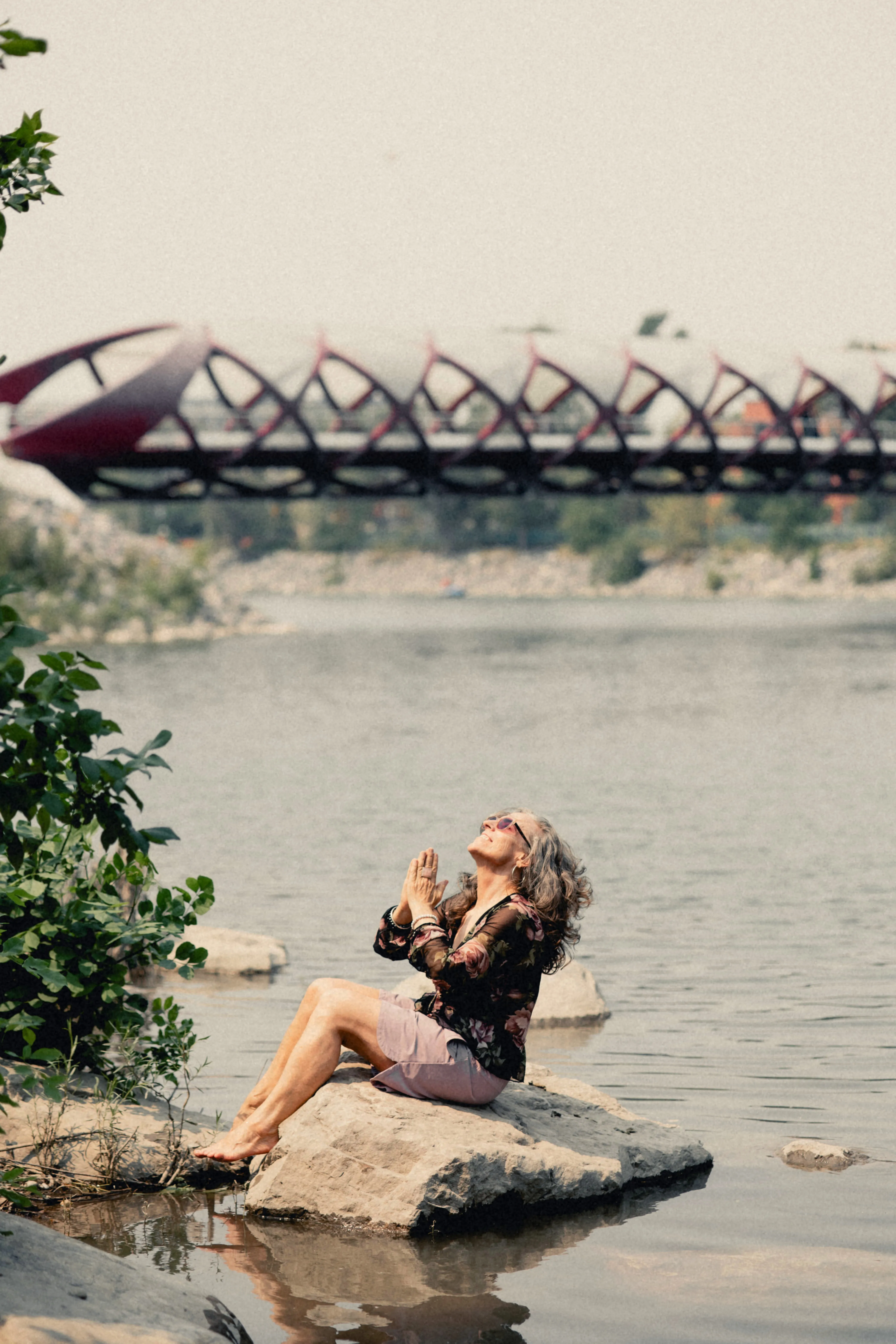 Heidi laughing outdoors